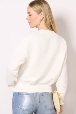 Tops & Tees<EVEREVE Brynn V Neck Ottoman Top Offwhite