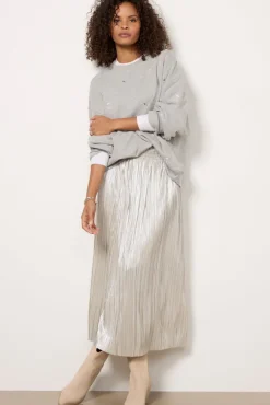 Skirts|Matching Sets<EVEREVE Cait Pleated Skirt Silver