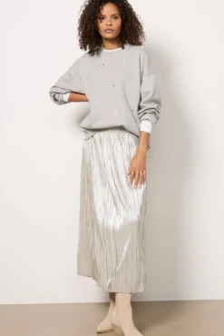 Skirts|Matching Sets<EVEREVE Cait Pleated Skirt Silver