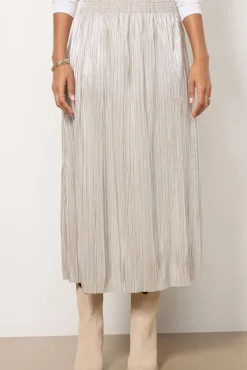 Skirts|Matching Sets<EVEREVE Cait Pleated Skirt Silver