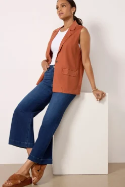 Blazers & Jackets<EVEREVE Cali Linen Vest Rust