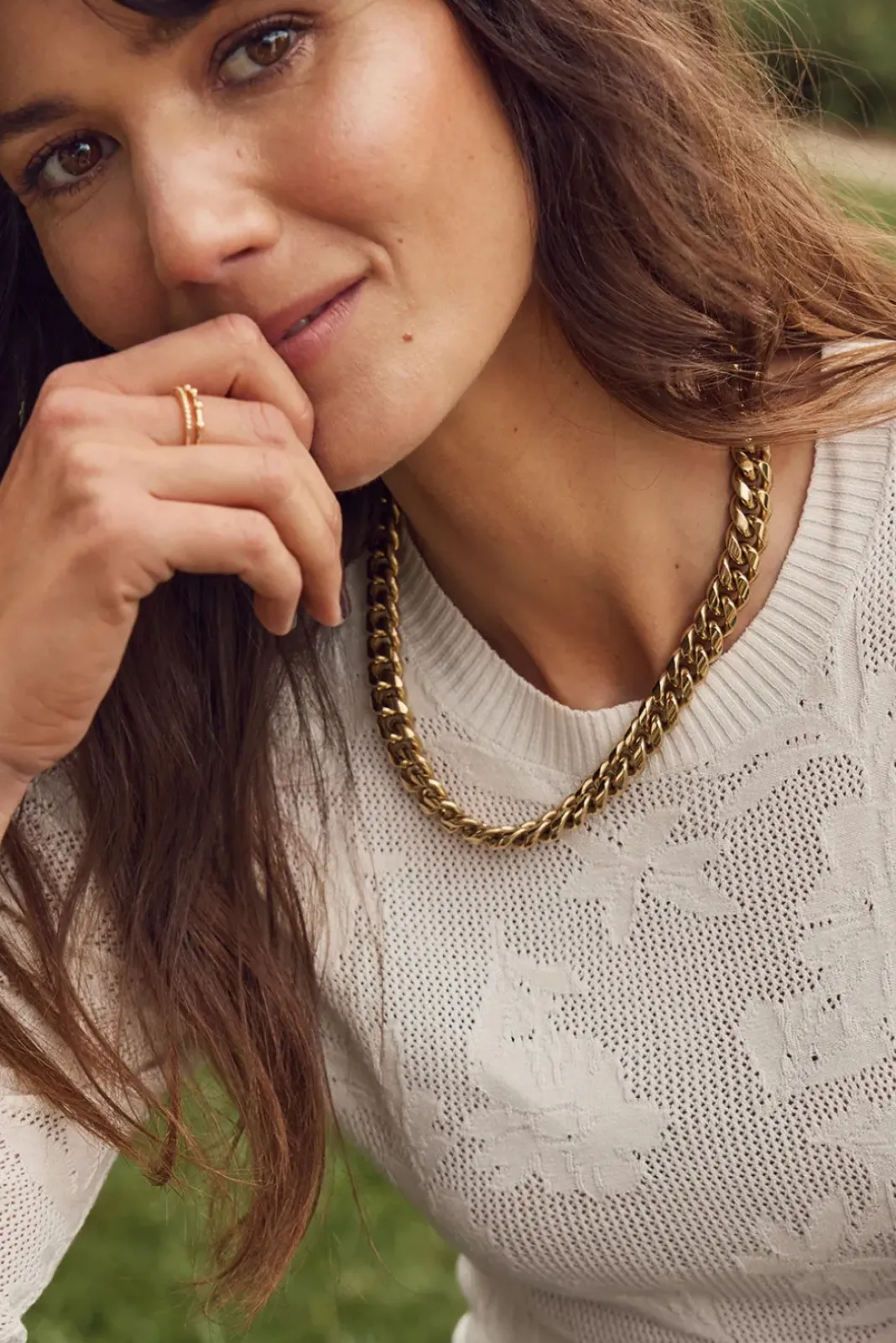 Jewelry<EVEREVE Cali Statement Curb Chain Gold