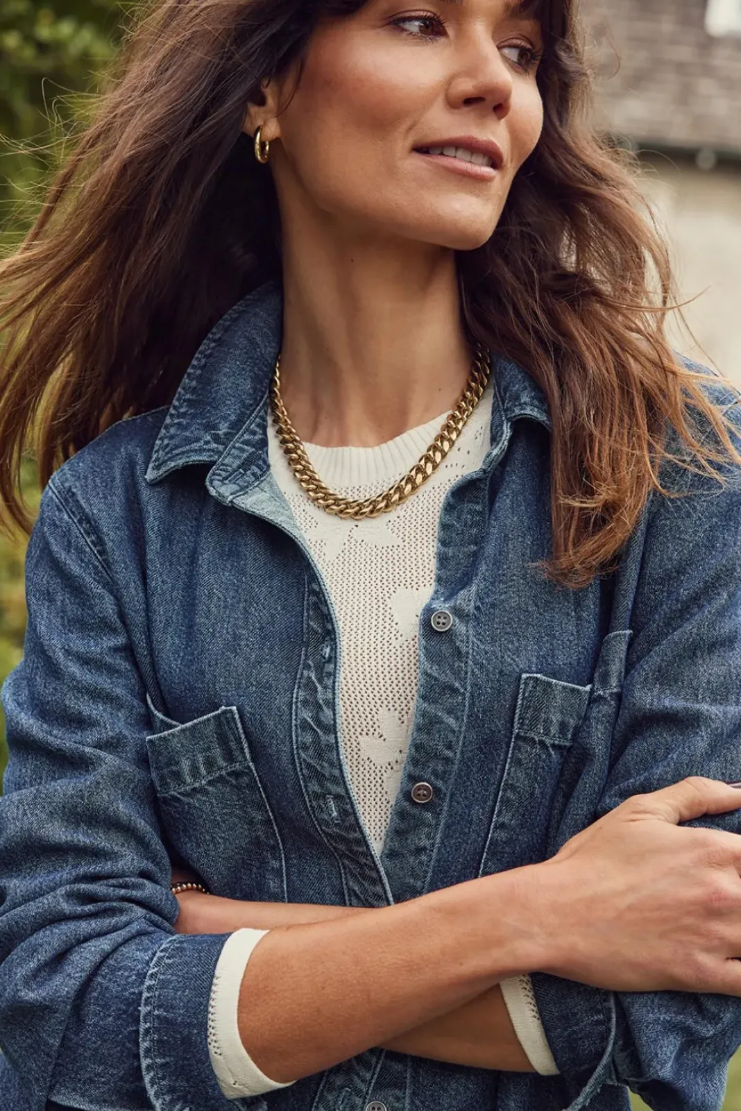 Jewelry<EVEREVE Cali Statement Curb Chain Gold