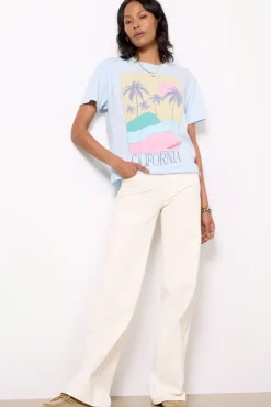 Tops & Tees<RETRO BRAND BLACK LABEL California Palm Tee Vintagecarolinablue