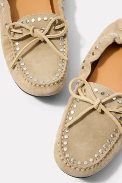 Shoes<ALOHAS Calla Suede Studs Loafers Beige