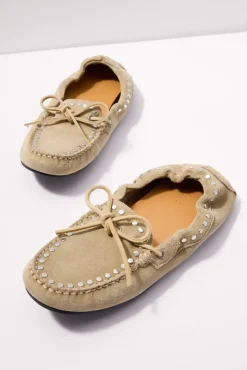 Shoes<ALOHAS Calla Suede Studs Loafers Beige