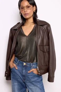 Tops & Tees<EVEREVE Callen Foil Tee Bronze