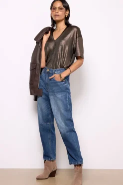 Tops & Tees<EVEREVE Callen Foil Tee Bronze