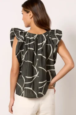 Tops & Tees<VELVET Camille Blouse Airbrush