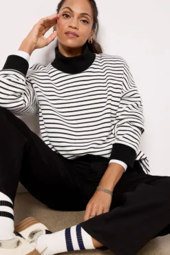 Tops & Tees<EVEREVE Camryn Stripe Top White/Black