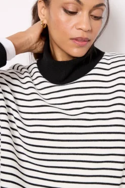 Tops & Tees<EVEREVE Camryn Stripe Top White/Black