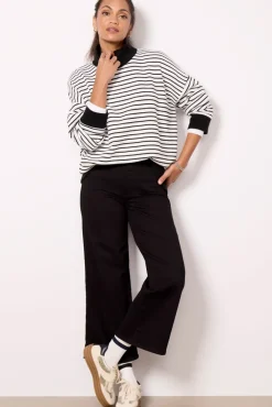 Tops & Tees<EVEREVE Camryn Stripe Top White/Black