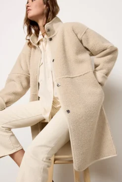 Blazers & Jackets<VELVET Cara Sherpa Coat Ecru