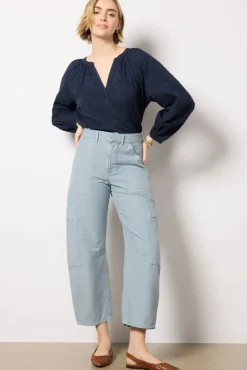 Tops & Tees<VELVET Carina Blouse Navy