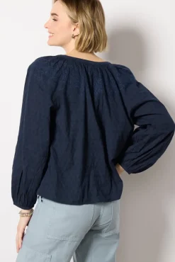 Tops & Tees<VELVET Carina Blouse Navy