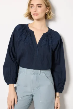 Tops & Tees<VELVET Carina Blouse Navy