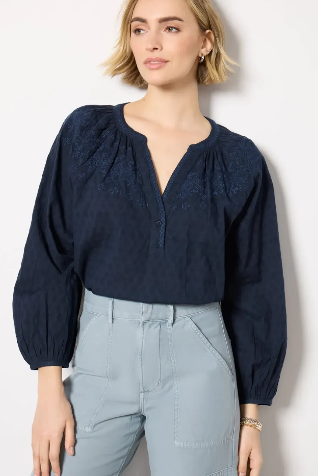 Tops & Tees<VELVET Carina Blouse Navy