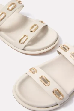 Shoes<SPLENDID FOOTWEAR Carmen Slide Sandal Ivory