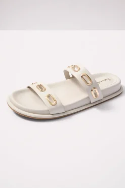 Shoes<SPLENDID FOOTWEAR Carmen Slide Sandal Ivory