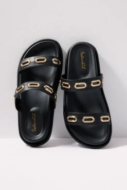 Shoes<SPLENDID FOOTWEAR Carmen Slide Sandal Black