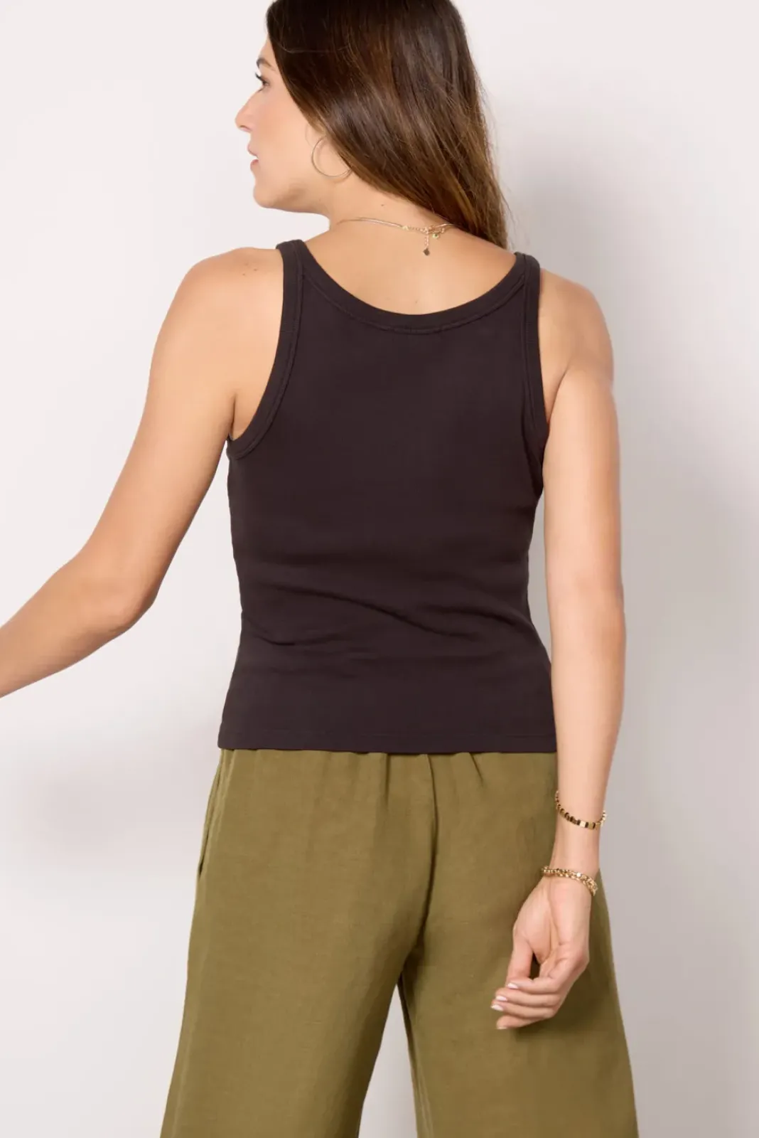 Tops & Tees<MICHAEL STARS Cassie Binded Tank Black