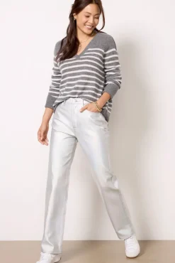 Pants & Leggings<PISTOLA Cassie Metallic Straight Leg Prism
