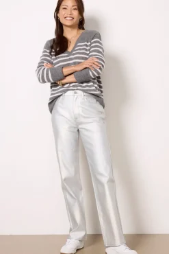 Pants & Leggings<PISTOLA Cassie Metallic Straight Leg Prism