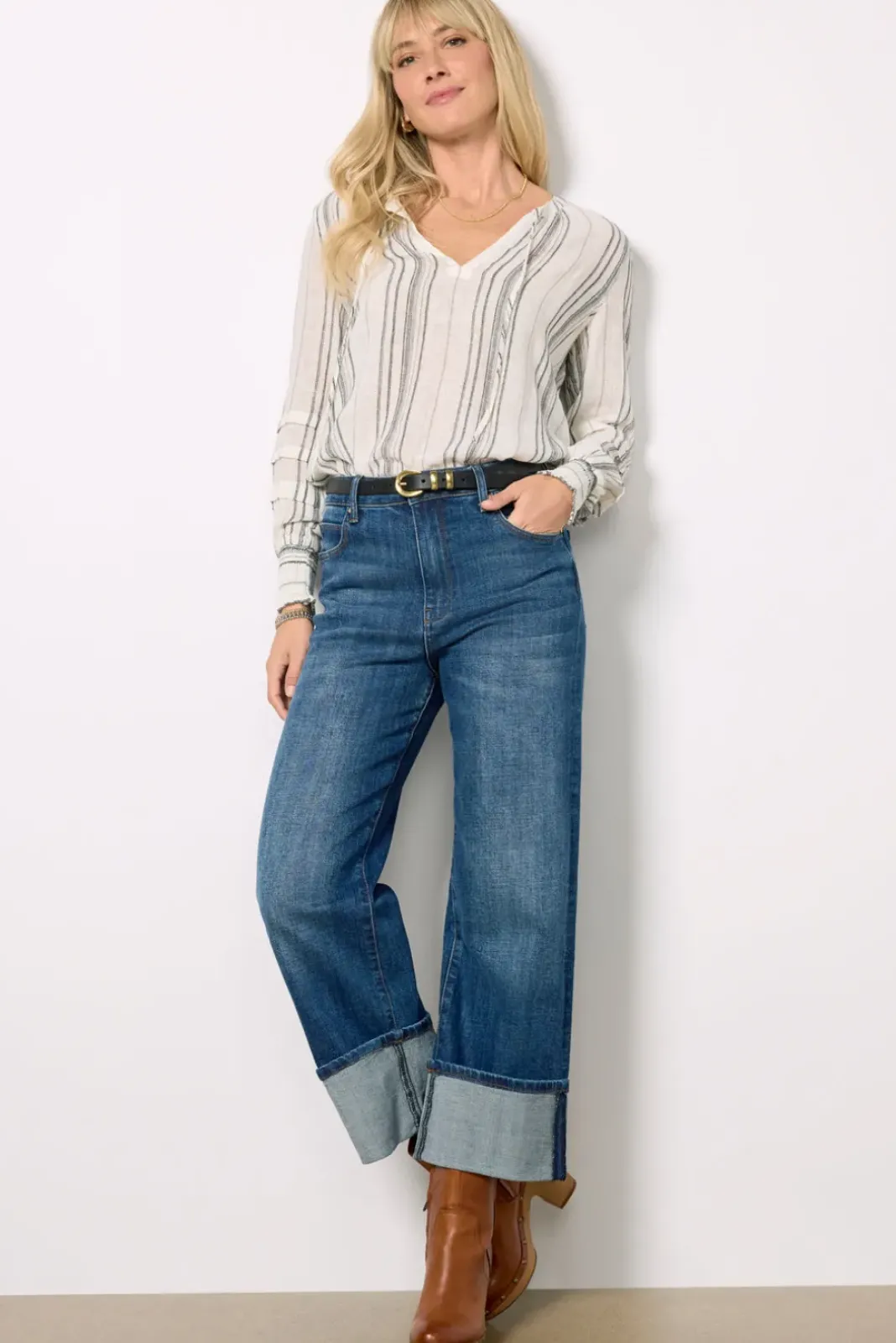 Tops & Tees<RAILS Caterina Luxe Linen Blouse Basquestripe