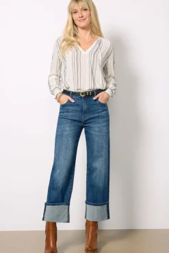 Tops & Tees<RAILS Caterina Luxe Linen Blouse Basquestripe