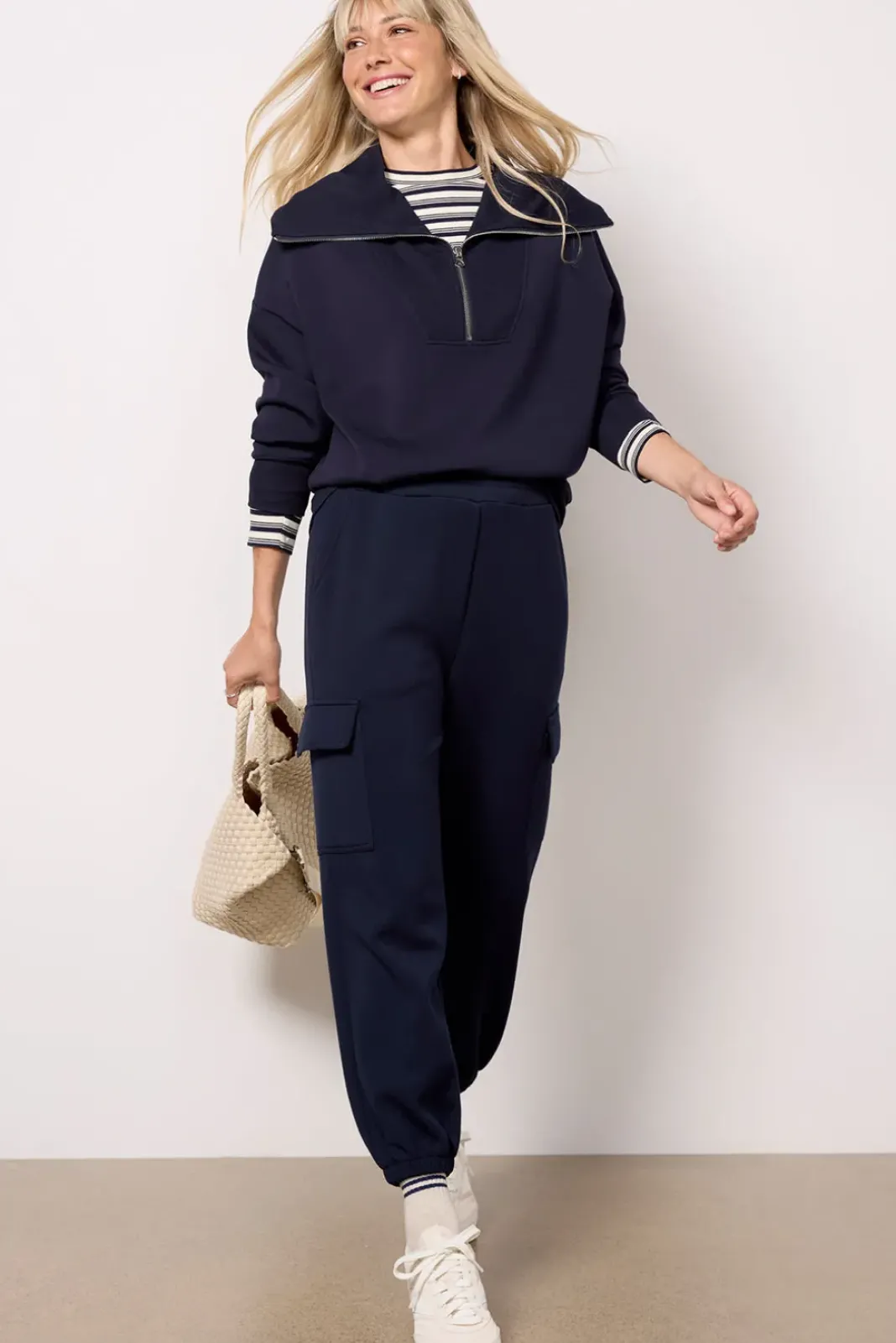 Matching Sets|Sweatshirts<VARLEY Catherine Half Zip Sweat Navy