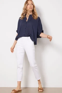 Jeans<KUT FROM THE KLOTH Catherine Straight Crop Opticwhite