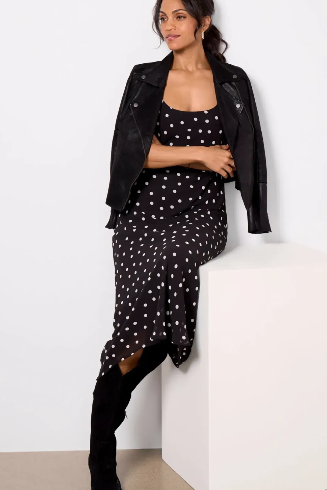 Dresses<Z SUPPLY Cecily Polka Dot Slip Dress Polkadot
