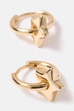 Jewelry<EVEREVE Celestial Star Huggies Gold