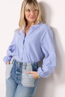 Tops & Tees<EVEREVE Cella Stripe Long Sleeve Top Blue