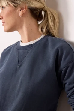 Sweatshirts<EVEREVE Charlize Crew Neck Sweatshirt Navy