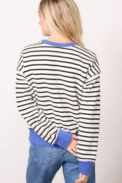 Sweatshirts<EVEREVE Charlize Crew Neck Sweatshirt Cobaltstripe
