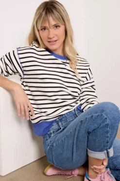 Sweatshirts<EVEREVE Charlize Crew Neck Sweatshirt Cobaltstripe