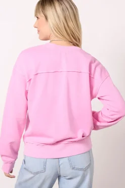 Sweatshirts<EVEREVE Charlize Crew Neck Sweatshirt Orchid