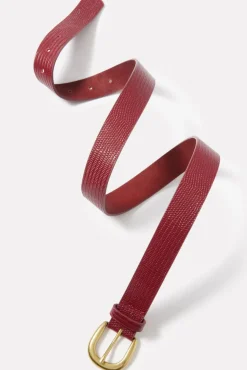 Belts<EVEREVE Cheyenne Croc Belt Red