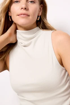 Tops & Tees<MICHAEL STARS Chiara Drape Neck Top Stucco