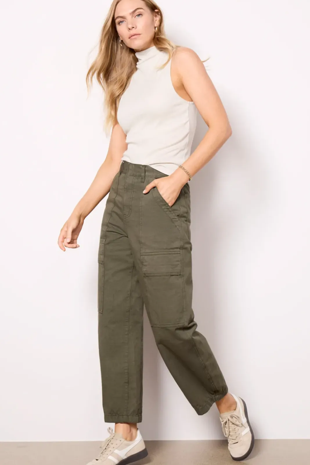 Tops & Tees<MICHAEL STARS Chiara Drape Neck Top Stucco