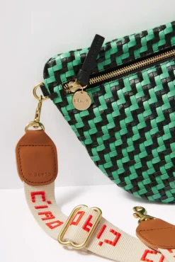 Bags<CLARE V. Ciao Crossbody Strap Natural/Poppy
