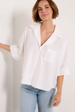 Tops & Tees<CITIZENS OF HUMANITY Claire Origami Shirt Opticwhite