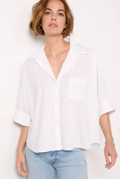 Tops & Tees<CITIZENS OF HUMANITY Claire Origami Shirt Opticwhite