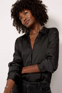 Tops & Tees<Z SUPPLY Clara Silky Top Black