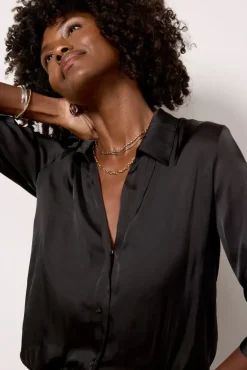 Tops & Tees<Z SUPPLY Clara Silky Top Black