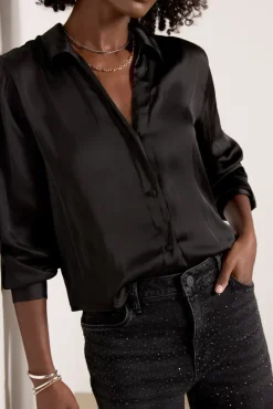 Tops & Tees<Z SUPPLY Clara Silky Top Black