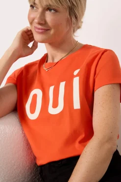 Tops & Tees<CLARE V. Classic Tee Bloodorange