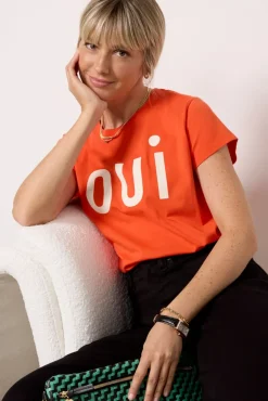 Tops & Tees<CLARE V. Classic Tee Bloodorange