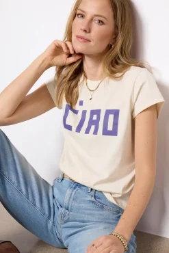 Tops & Tees<CLARE V. Classic Tee Cream